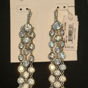 Kendra Scott Silver Crystal Statement Earrings